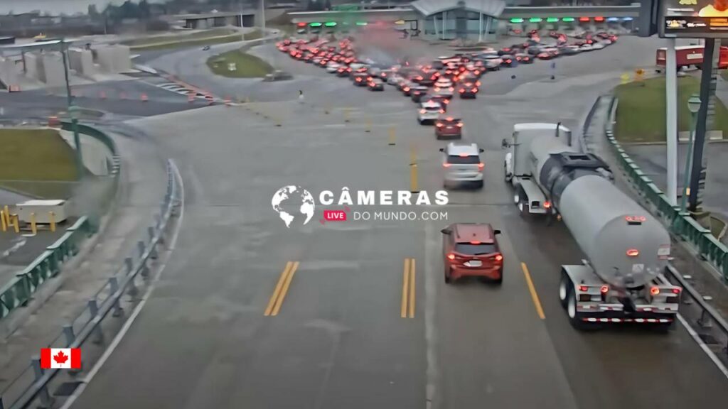 Live Webcam Canadian Inspection Lanes, ON, Canada.