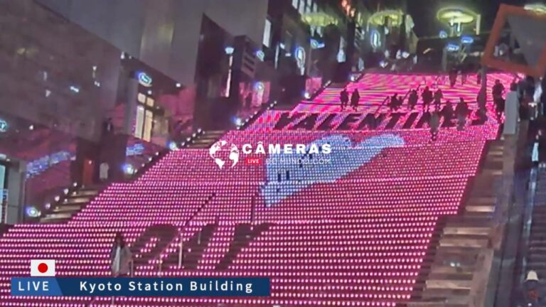 Live webcam Kyoto Station's Stairs, Japan.