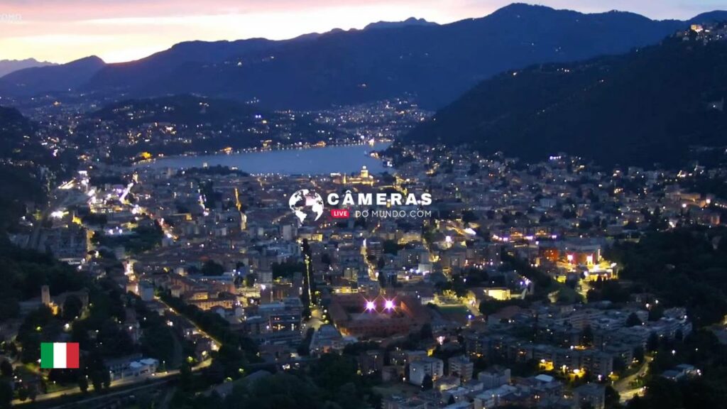Webcam of Lake Como Skyline in Lombardy, Italy.
