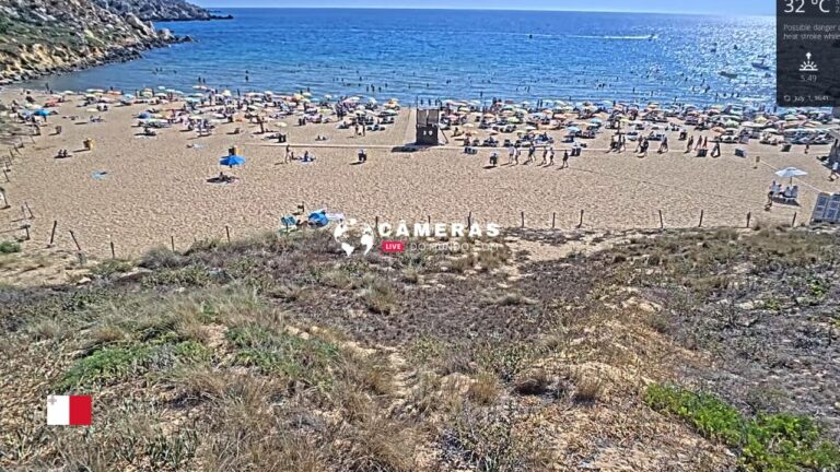 Live Webcam Golden Bay (Ir-Ramla tal-Mixquqa), Mellieħa.